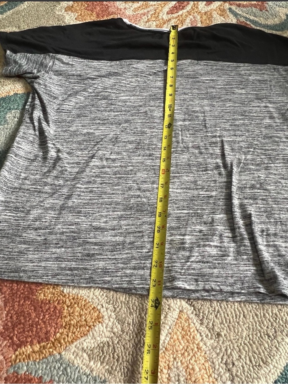 PINK Victoria's Secret Black & Gray Logo Short Sleeve Tee with White Trim - Picture 6 of 8